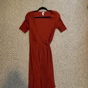 Terracotta Wrap Dress